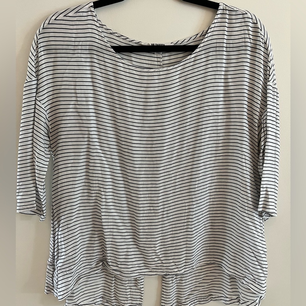 BB Dakota white & black striped